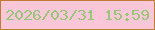 文字の大きさ：3、枠の色：c07c33、背景の色：fac7d8、文字の色：98c577 無料ブログパーツのブログ時計