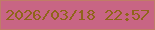 文字の大きさ：4、枠の色：c07c67、背景の色：c86584、文字の色：8f641b 無料ブログパーツのブログ時計