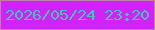 文字の大きさ：4、枠の色：c07da6、背景の色：d023f8、文字の色：48c2b7 無料ブログパーツのブログ時計