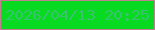 文字の大きさ：3、枠の色：c07e8e、背景の色：08da22、文字の色：39c36f 無料ブログパーツのブログ時計