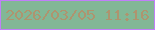 文字の大きさ：5、枠の色：c07ff8、背景の色：82b796、文字の色：ae946f 無料ブログパーツのブログ時計