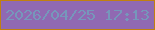 文字の大きさ：5、枠の色：c08010、背景の色：9069b2、文字の色：7697bb 無料ブログパーツのブログ時計