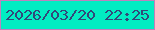 文字の大きさ：5、枠の色：c081bd、背景の色：02edc2、文字の色：32487a 無料ブログパーツのブログ時計
