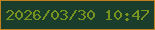 文字の大きさ：3、枠の色：c08220、背景の色：1b3d2c、文字の色：789320 無料ブログパーツのブログ時計