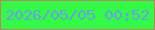 文字の大きさ：2、枠の色：c08263、背景の色：31fb45、文字の色：719aec 無料ブログパーツのブログ時計