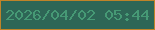 文字の大きさ：1、枠の色：c08328、背景の色：2e6656、文字の色：469975 無料ブログパーツのブログ時計