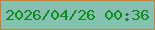 文字の大きさ：4、枠の色：c0833a、背景の色：86c1b0、文字の色：0c8c1c 無料ブログパーツのブログ時計