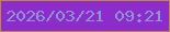 文字の大きさ：2、枠の色：c08642、背景の色：8c2ccb、文字の色：8e95d2 無料ブログパーツのブログ時計