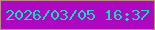 文字の大きさ：5、枠の色：c0878f、背景の色：ae07c0、文字の色：0fdebb 無料ブログパーツのブログ時計