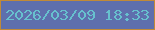 文字の大きさ：1、枠の色：c08a38、背景の色：5e6fad、文字の色：67c0ce 無料ブログパーツのブログ時計