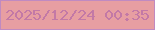文字の大きさ：5、枠の色：c08ac1、背景の色：e79ea2、文字の色：c379a6 無料ブログパーツのブログ時計