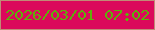 文字の大きさ：4、枠の色：c08b76、背景の色：db095b、文字の色：5db00a 無料ブログパーツのブログ時計