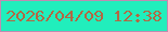 文字の大きさ：4、枠の色：c08bb1、背景の色：21eebc、文字の色：b26843 無料ブログパーツのブログ時計