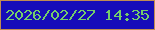 文字の大きさ：4、枠の色：c08c52、背景の色：160cb9、文字の色：74cd6b 無料ブログパーツのブログ時計