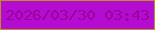 文字の大きさ：5、枠の色：c08d1f、背景の色：b50cd1、文字の色：9a0397 無料ブログパーツのブログ時計
