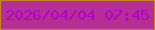 文字の大きさ：4、枠の色：c08e0e、背景の色：b72f94、文字の色：a708c7 無料ブログパーツのブログ時計