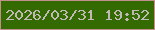 文字の大きさ：3、枠の色：c08f8e、背景の色：346b01、文字の色：c1b9b6 無料ブログパーツのブログ時計