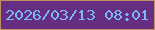 文字の大きさ：2、枠の色：c09062、背景の色：652e81、文字の色：7cb7f8 無料ブログパーツのブログ時計