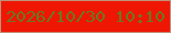 文字の大きさ：2、枠の色：c09079、背景の色：ef1604、文字の色：6a7821 無料ブログパーツのブログ時計