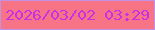 文字の大きさ：3、枠の色：c091e4、背景の色：f77486、文字の色：c830e5 無料ブログパーツのブログ時計