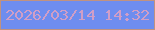 文字の大きさ：2、枠の色：c09280、背景の色：6e8def、文字の色：d09ec7 無料ブログパーツのブログ時計