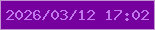 文字の大きさ：1、枠の色：c092d0、背景の色：75009d、文字の色：c177eb 無料ブログパーツのブログ時計