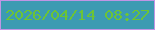 文字の大きさ：1、枠の色：c095e5、背景の色：3c9bb2、文字の色：6cc436 無料ブログパーツのブログ時計