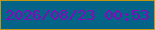 文字の大きさ：4、枠の色：c09612、背景の色：046487、文字の色：8409bb 無料ブログパーツのブログ時計