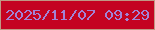 文字の大きさ：1、枠の色：c09884、背景の色：c40321、文字の色：a283d6 無料ブログパーツのブログ時計