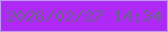 文字の大きさ：4、枠の色：c098f2、背景の色：ae2af4、文字の色：6d648d 無料ブログパーツのブログ時計