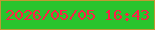 文字の大きさ：3、枠の色：c09932、背景の色：2ac42d、文字の色：fe1f47 無料ブログパーツのブログ時計