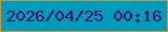 文字の大きさ：1、枠の色：c09944、背景の色：009abb、文字の色：431268 無料ブログパーツのブログ時計