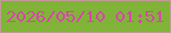 文字の大きさ：5、枠の色：c09a94、背景の色：81b338、文字の色：d846ac 無料ブログパーツのブログ時計