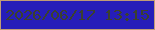 文字の大きさ：5、枠の色：c09c76、背景の色：261db9、文字の色：3b402f 無料ブログパーツのブログ時計