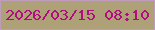 文字の大きさ：1、枠の色：c09cbb、背景の色：aea177、文字の色：b30c80 無料ブログパーツのブログ時計
