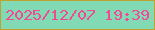 文字の大きさ：1、枠の色：c0a22f、背景の色：82dab5、文字の色：f24994 無料ブログパーツのブログ時計