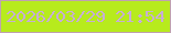 文字の大きさ：1、枠の色：c0a2b0、背景の色：b7eb1d、文字の色：c7aed6 無料ブログパーツのブログ時計