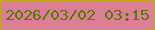 文字の大きさ：5、枠の色：c0a514、背景の色：dc7f94、文字の色：54760a 無料ブログパーツのブログ時計