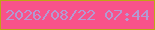 文字の大きさ：1、枠の色：c0a515、背景の色：f8528a、文字の色：b29ad2 無料ブログパーツのブログ時計