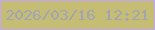 文字の大きさ：4、枠の色：c0a5f8、背景の色：c5bd74、文字の色：a0a4b3 無料ブログパーツのブログ時計