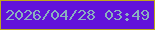 文字の大きさ：4、枠の色：c0a719、背景の色：6212d9、文字の色：8aafbf 無料ブログパーツのブログ時計
