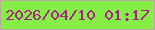 文字の大きさ：3、枠の色：c0a7a6、背景の色：85ef48、文字の色：ae1e87 無料ブログパーツのブログ時計