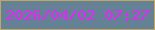 文字の大きさ：3、枠の色：c0a864、背景の色：648196、文字の色：e525fc 無料ブログパーツのブログ時計