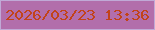 文字の大きさ：1、枠の色：c0a9d6、背景の色：b26eab、文字の色：c24319 無料ブログパーツのブログ時計