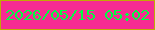 文字の大きさ：5、枠の色：c0aa03、背景の色：f62b92、文字の色：00fd44 無料ブログパーツのブログ時計