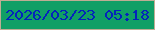 文字の大きさ：2、枠の色：c0ad94、背景の色：119f66、文字の色：0423bc 無料ブログパーツのブログ時計