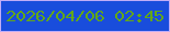 文字の大きさ：2、枠の色：c0adf7、背景の色：194ddc、文字の色：63a718 無料ブログパーツのブログ時計