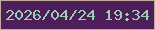 文字の大きさ：1、枠の色：c0ae9a、背景の色：4e1e5a、文字の色：9bd0b5 無料ブログパーツのブログ時計