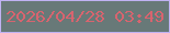 文字の大きさ：5、枠の色：c0b2f2、背景の色：687978、文字の色：d7646f 無料ブログパーツのブログ時計