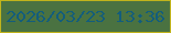 文字の大きさ：5、枠の色：c0b41c、背景の色：4a7241、文字の色：135d7c 無料ブログパーツのブログ時計
